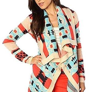 Anthropologie Moon Collection Boho Southwest Aztec Cardigan